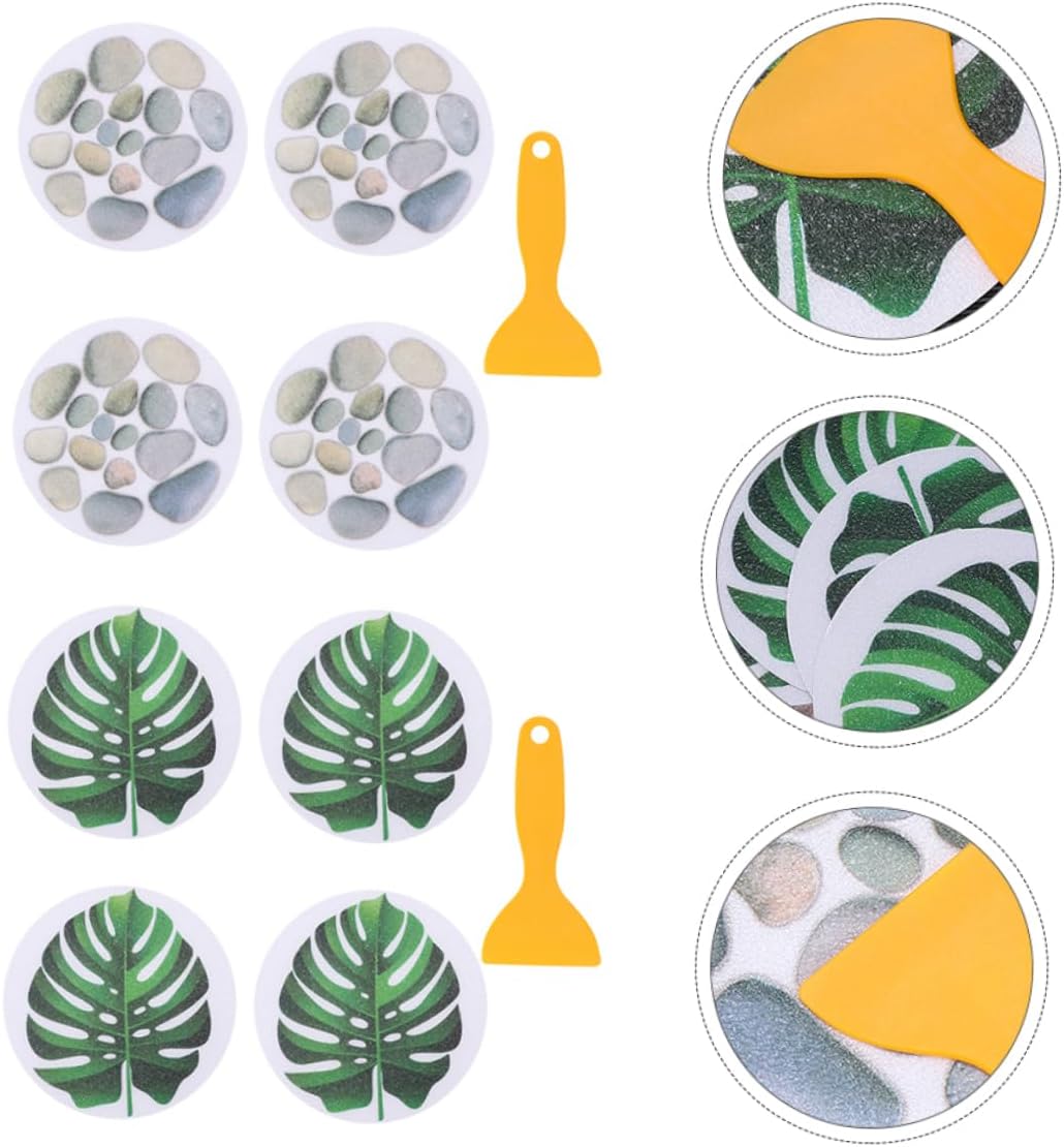 ABOOFAN Non-Slip Slip Resistant Slipping bathtub stickers with Leaves and Stones