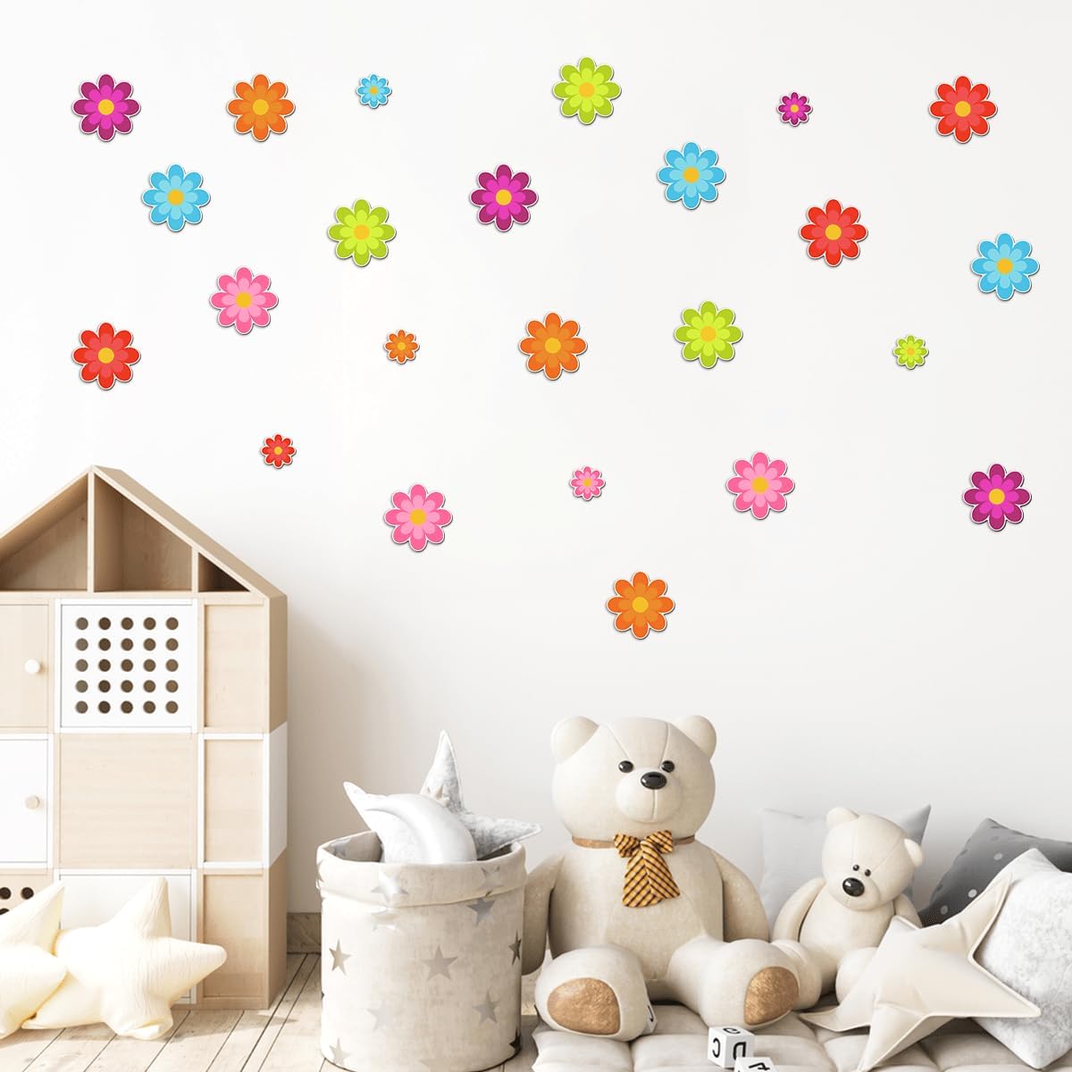 24 Pcs Funny Floral Non-Slip Bathtub Stickers
