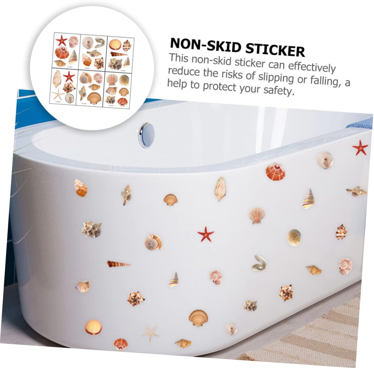 MAGICLULU Bathtub Sticker Non-Slip Peel-Off
