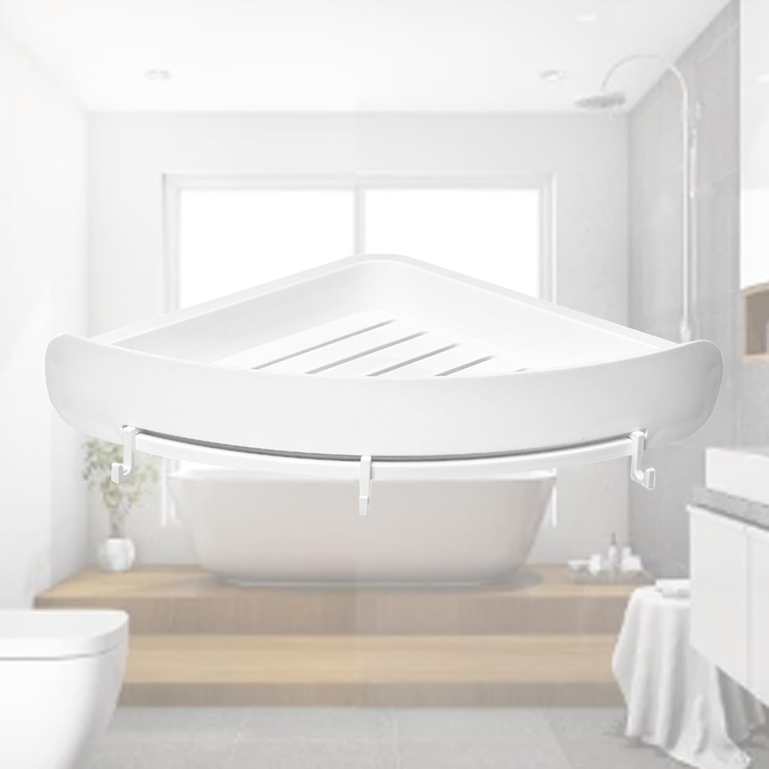 NOENNULL Premium Sturdy Corner Wall Shower Shelf for Bathroom