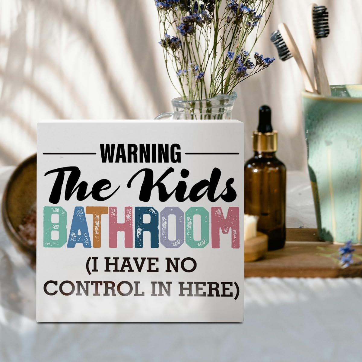 Perfect Kids Bathroom Sign Decor for Boys Girls