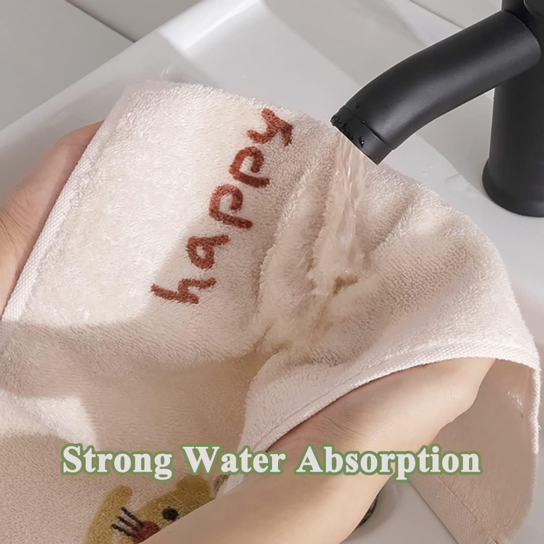 Cute Cat Soft Hand Towels for Kids