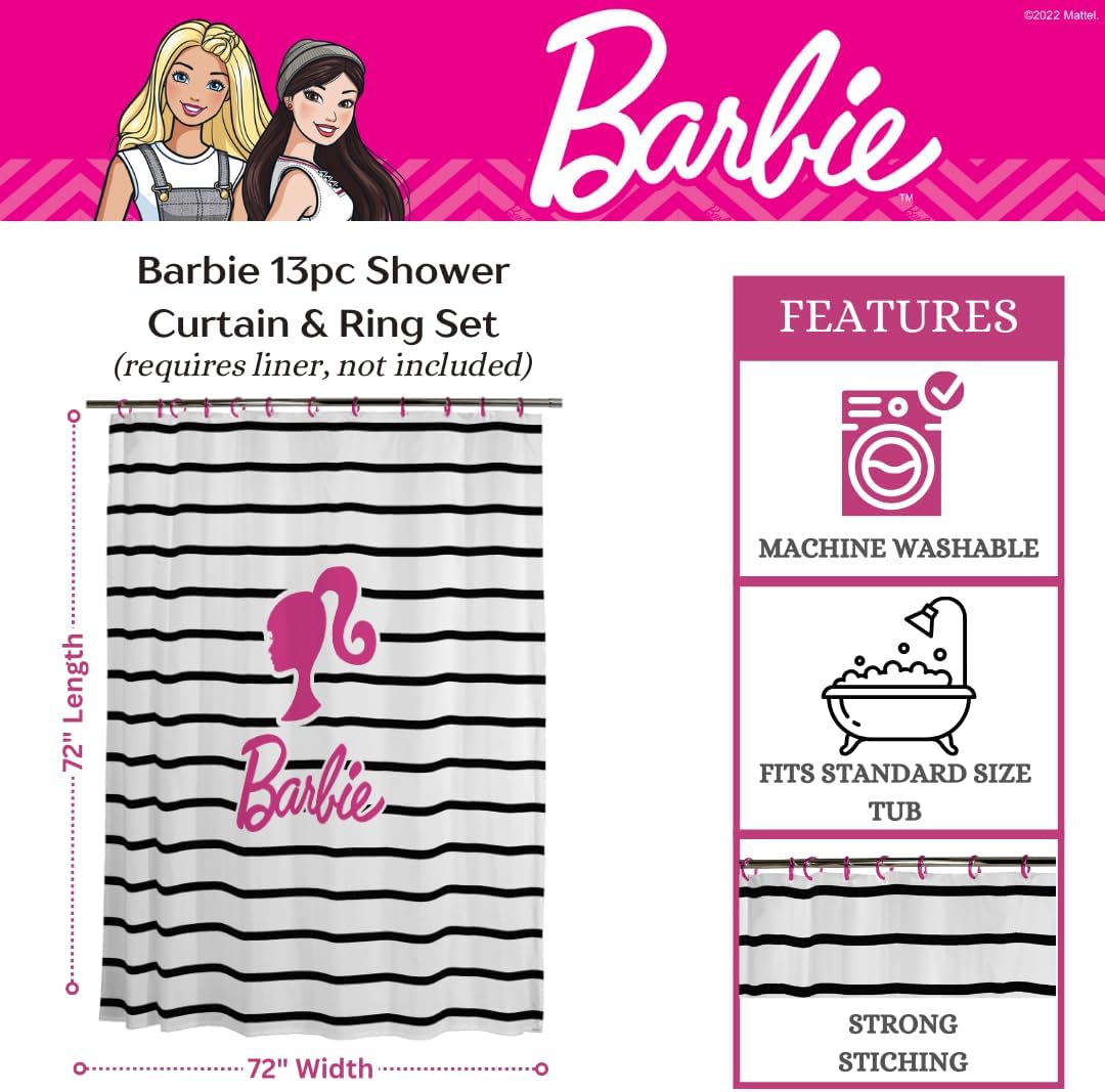 Franco Barbie Glam 13 Piece Shower Set