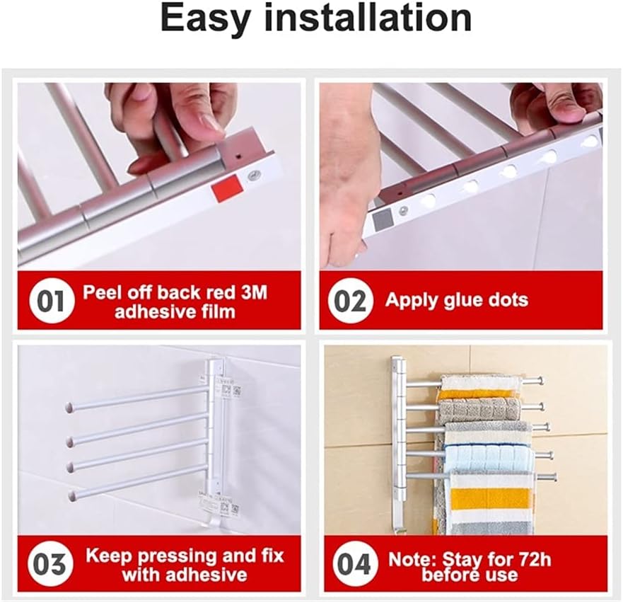 Durable Functional Space Aluminum Towel Rail for Bathroom Kitchen