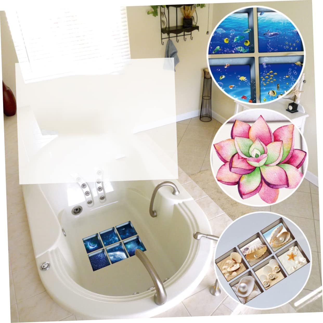 Non-Slip Bathtub Stickers for Bathroom Decorations