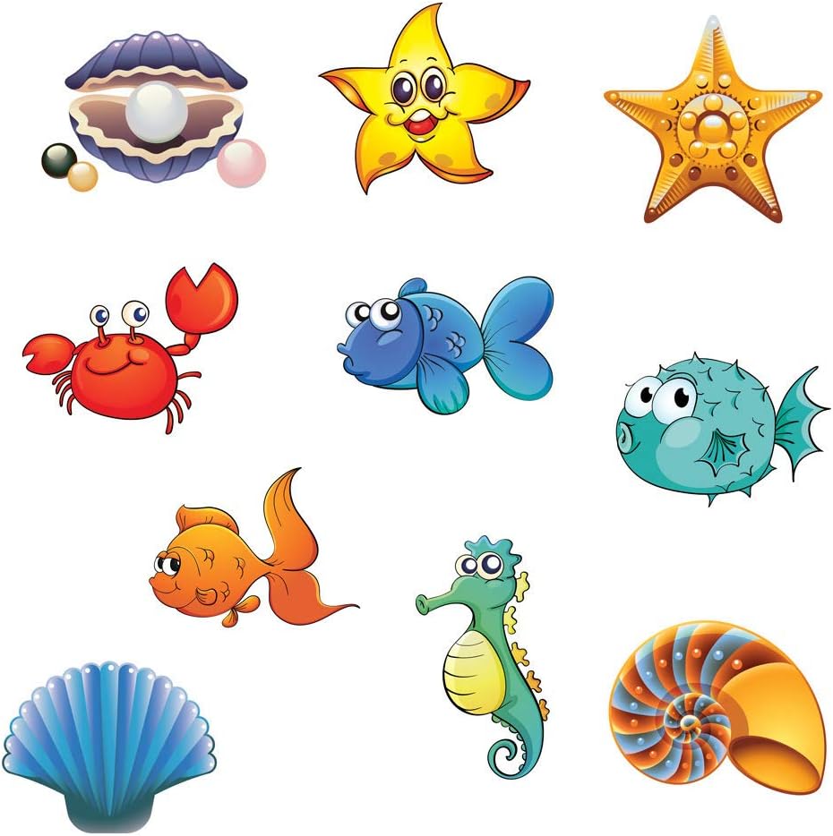 Ailegou 3D Non-Slip Bathtub Stickers Set of 10
