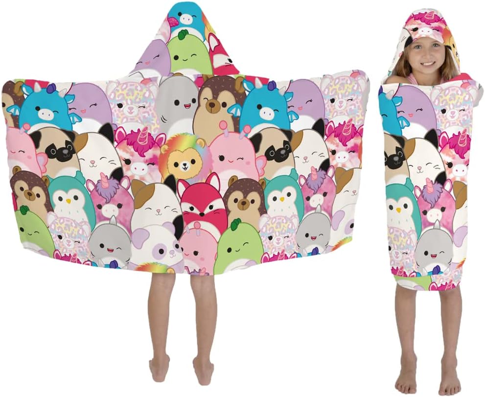 Franco Squishmallows Hooded BathWrap for Kids