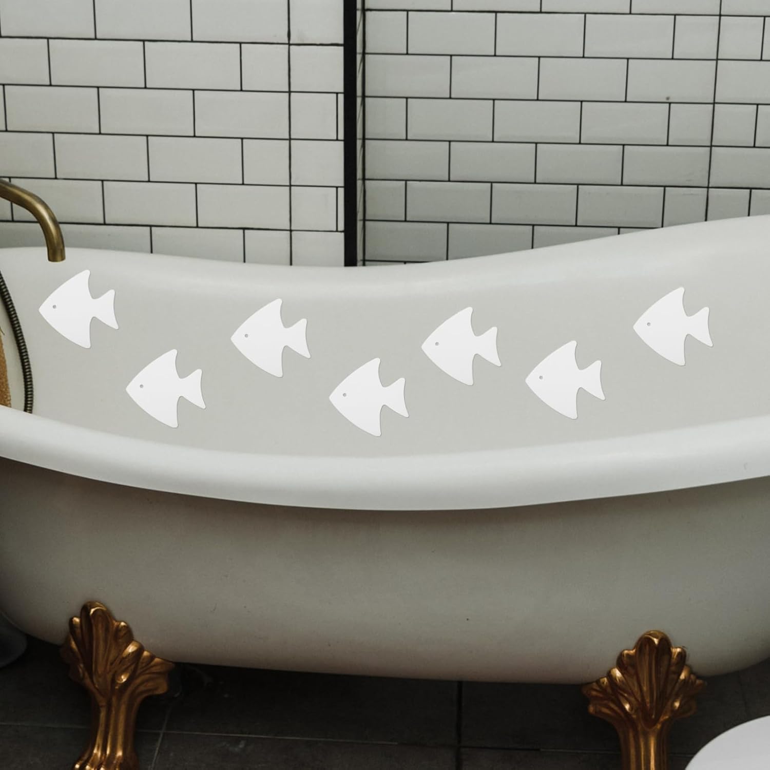 MAGICLULU Bathtub Anti Slip Stickers 12pcs Fish Shape Decals