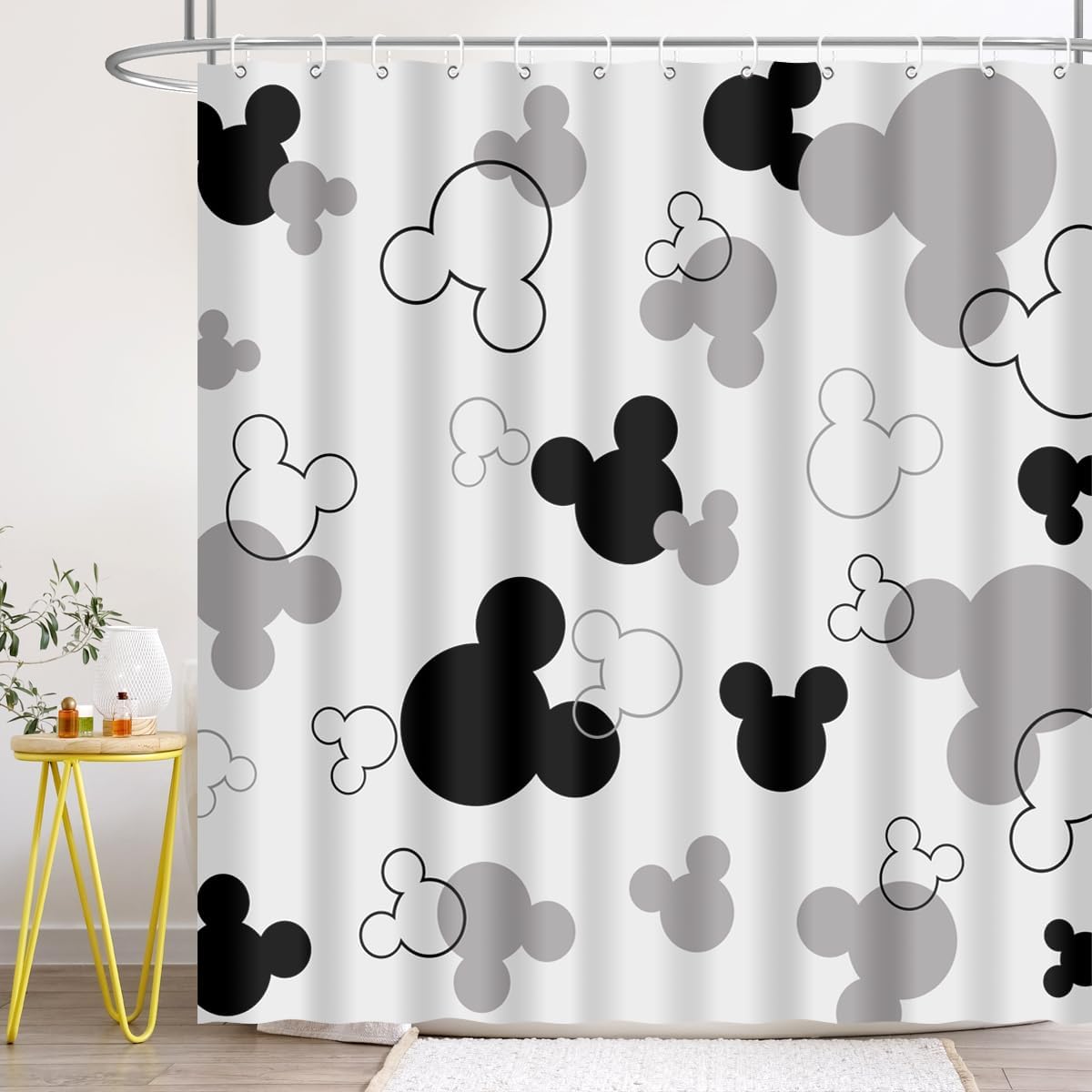 Pair of Mouse Head Shower Curtains