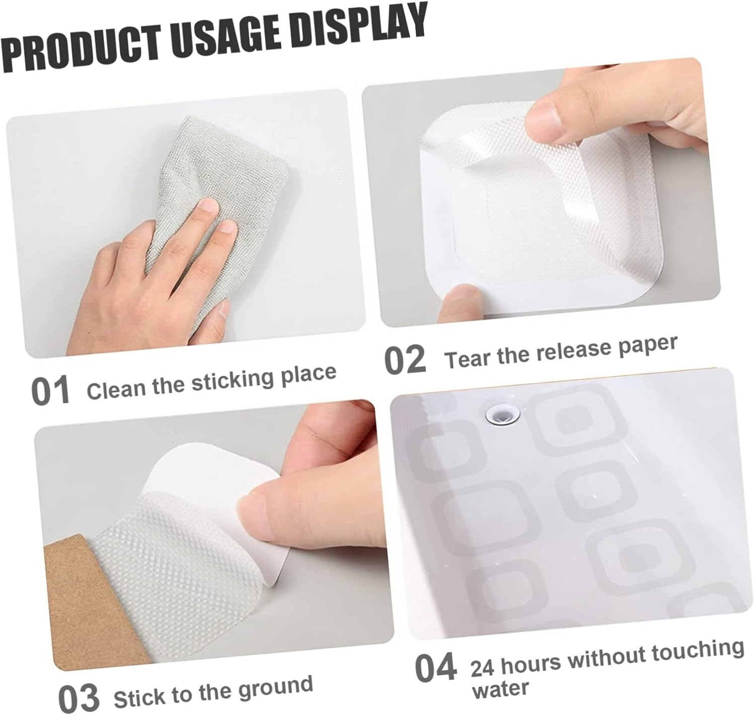 LIFKOME 24-Piece Non-Bathtub Transparent Sticker Set for Safe Bathroom Use
