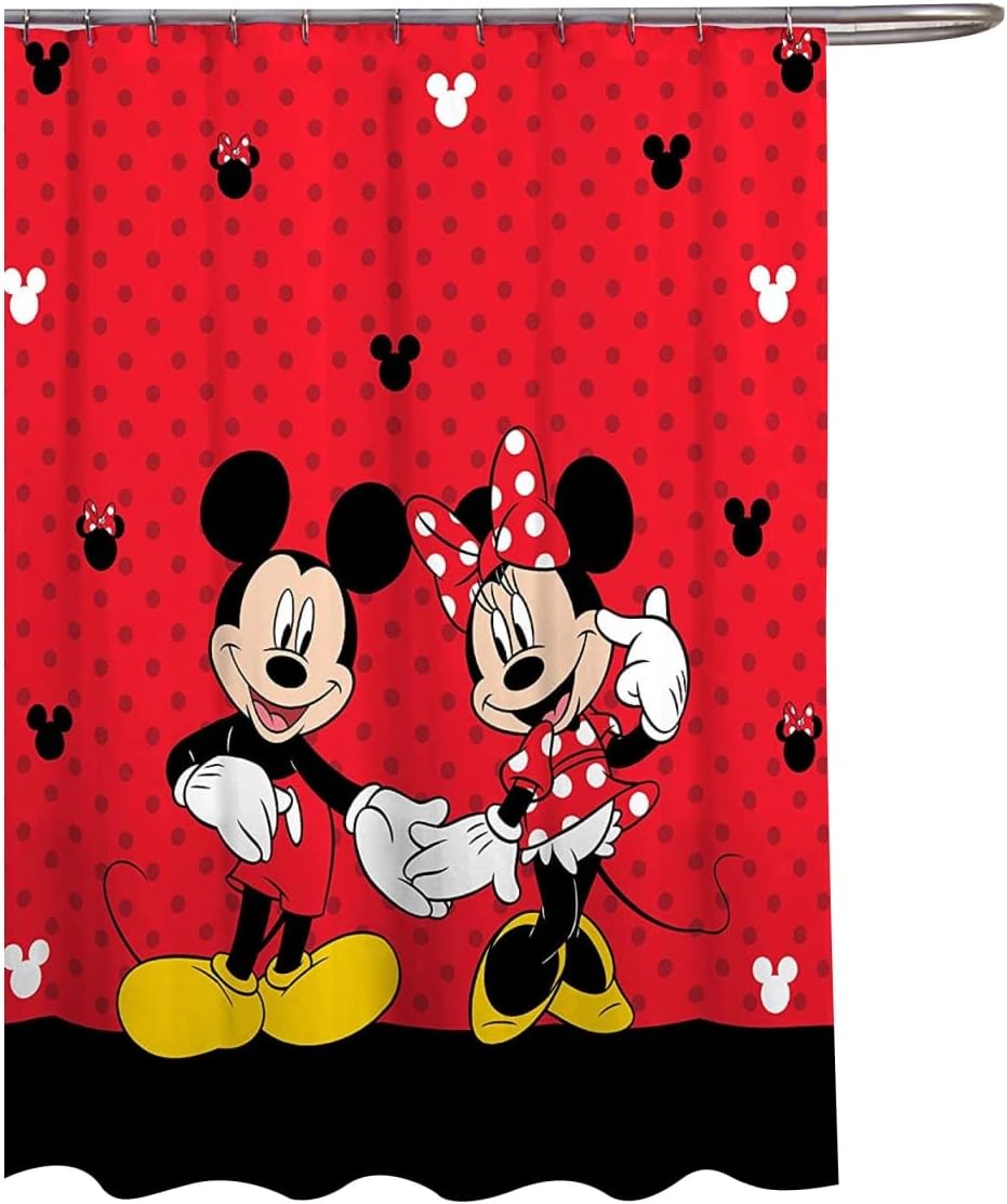 Disney Jay Franco Mickey Minnie Mouse Bath Curtain Bathroom dcor