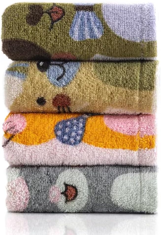 Cute Cat Soft Hand Towels for Kids