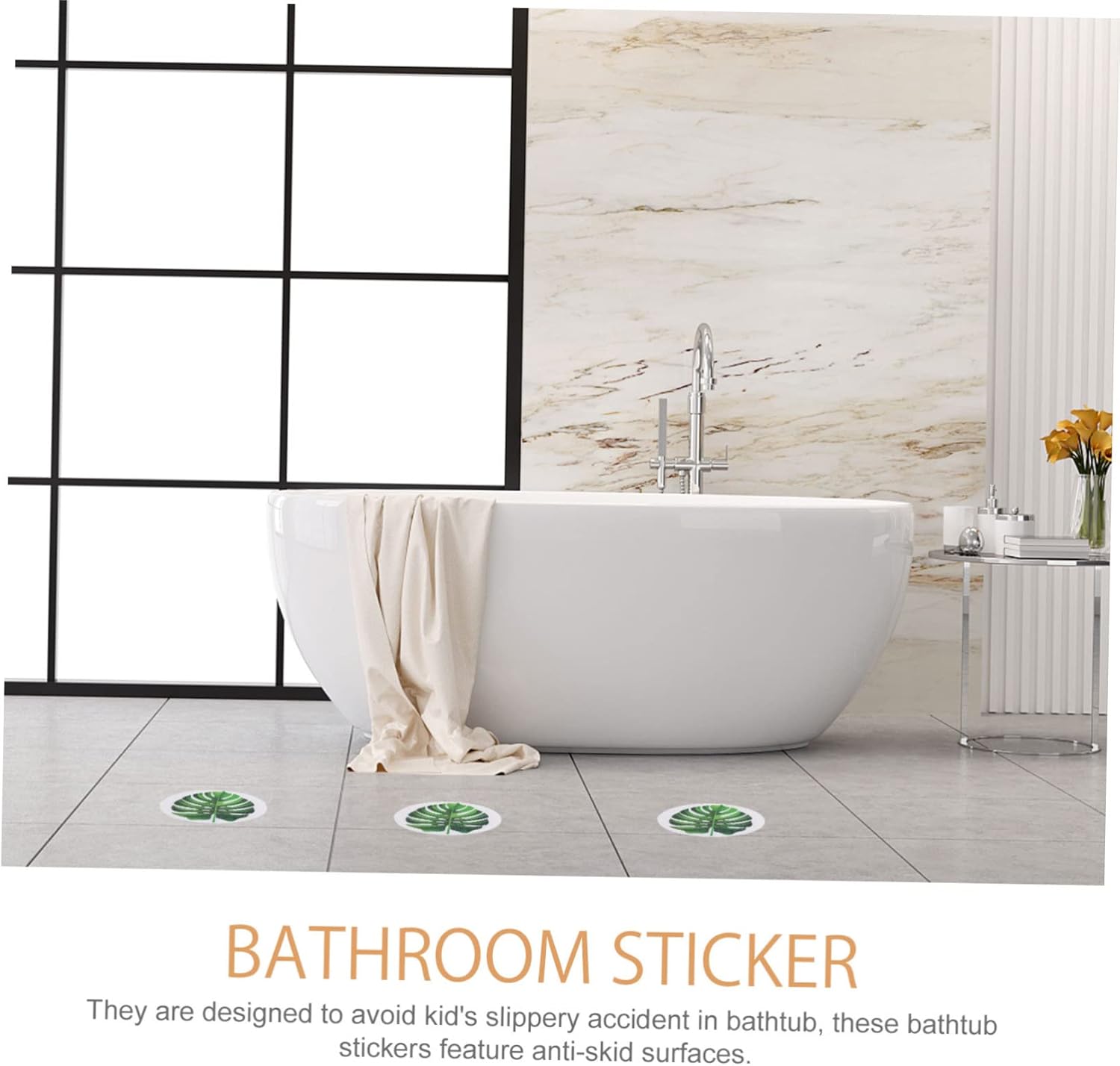Cabilock Leaf Bathtub Stickers - Safe Fun for Kids Adults