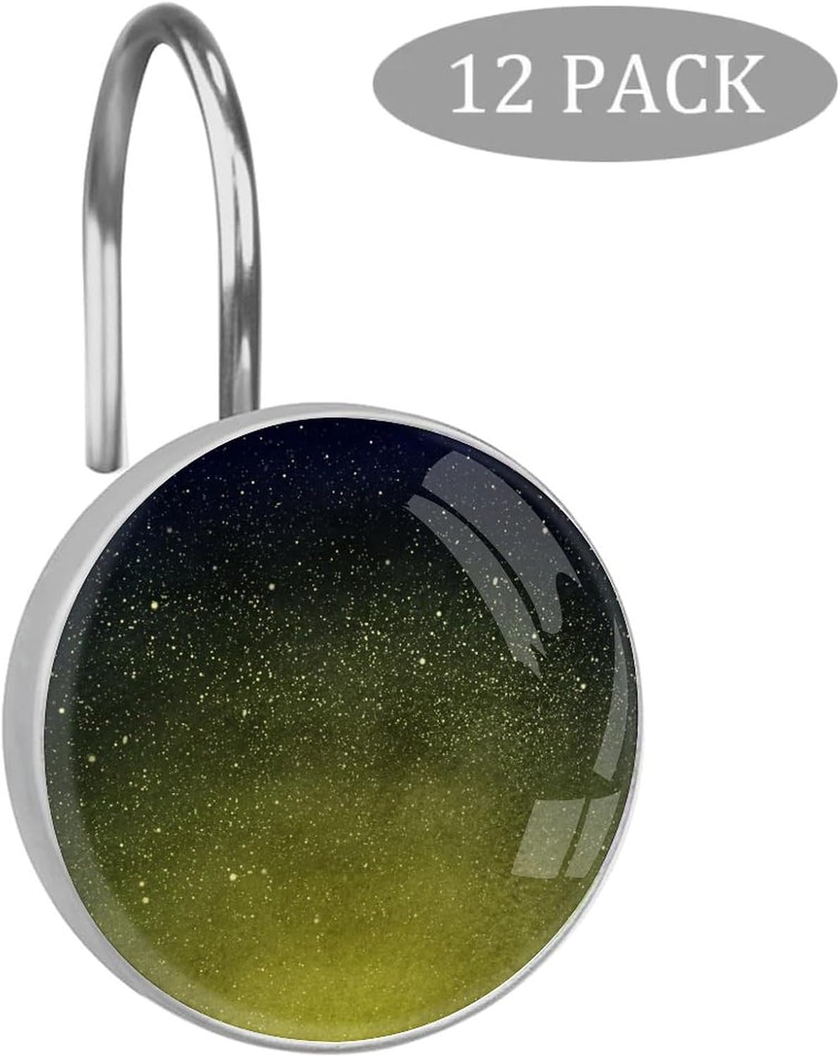 12-Piece Starry Sky Decorative shower curtain hangers