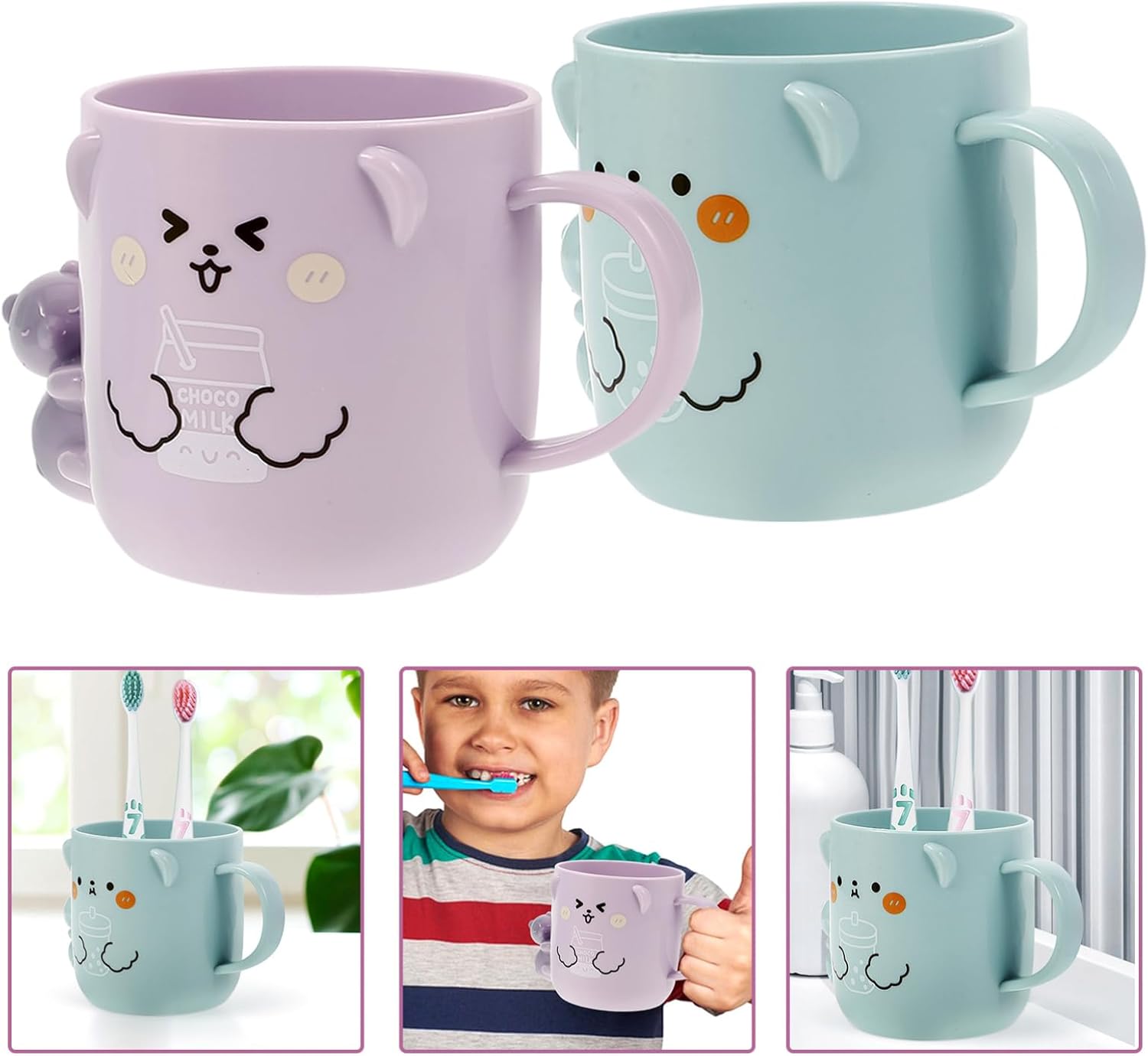 Two-Piece Kids Bathroom Cups