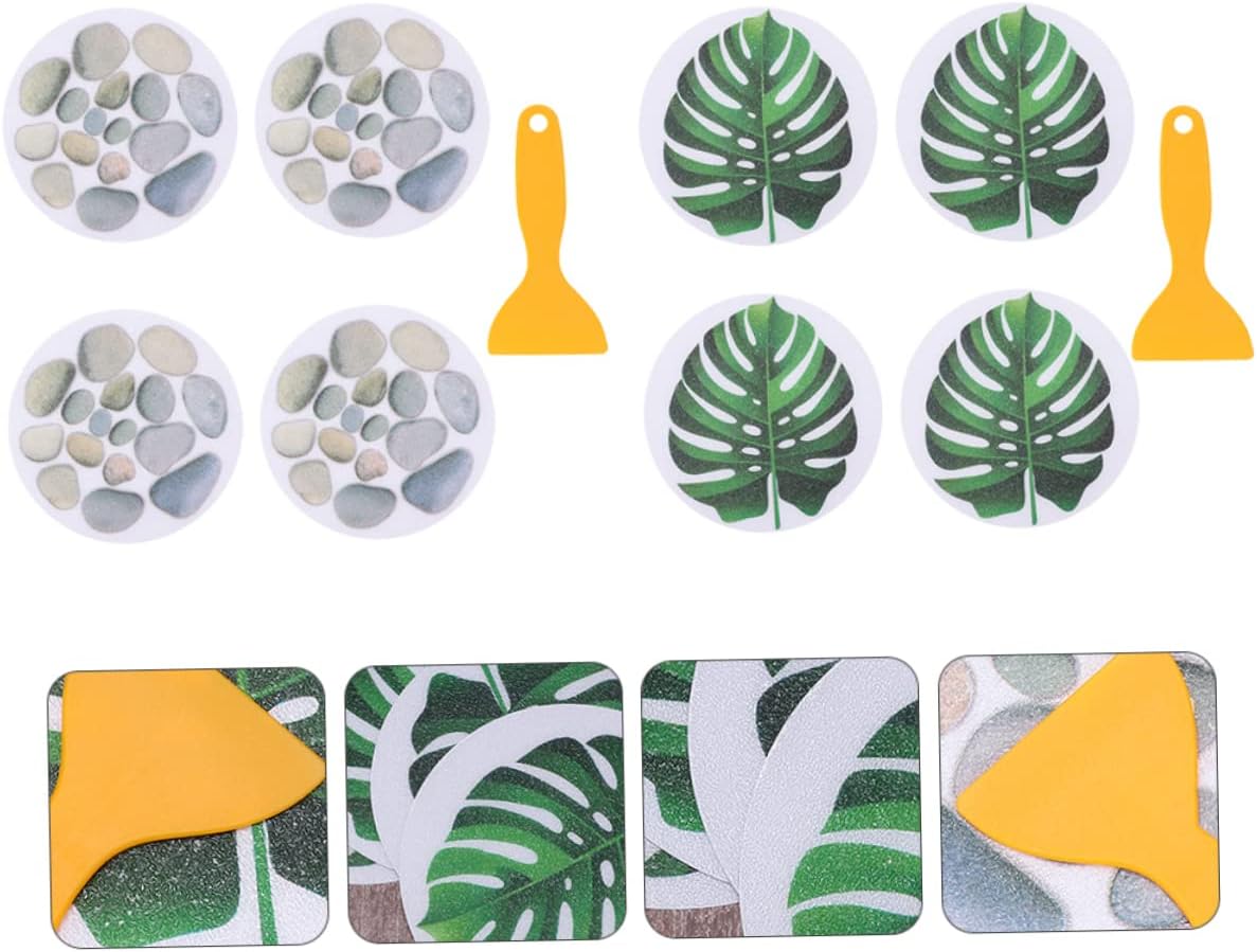 ABOOFAN Non-Slip Slip Resistant Slipping bathtub stickers with Leaves and Stones