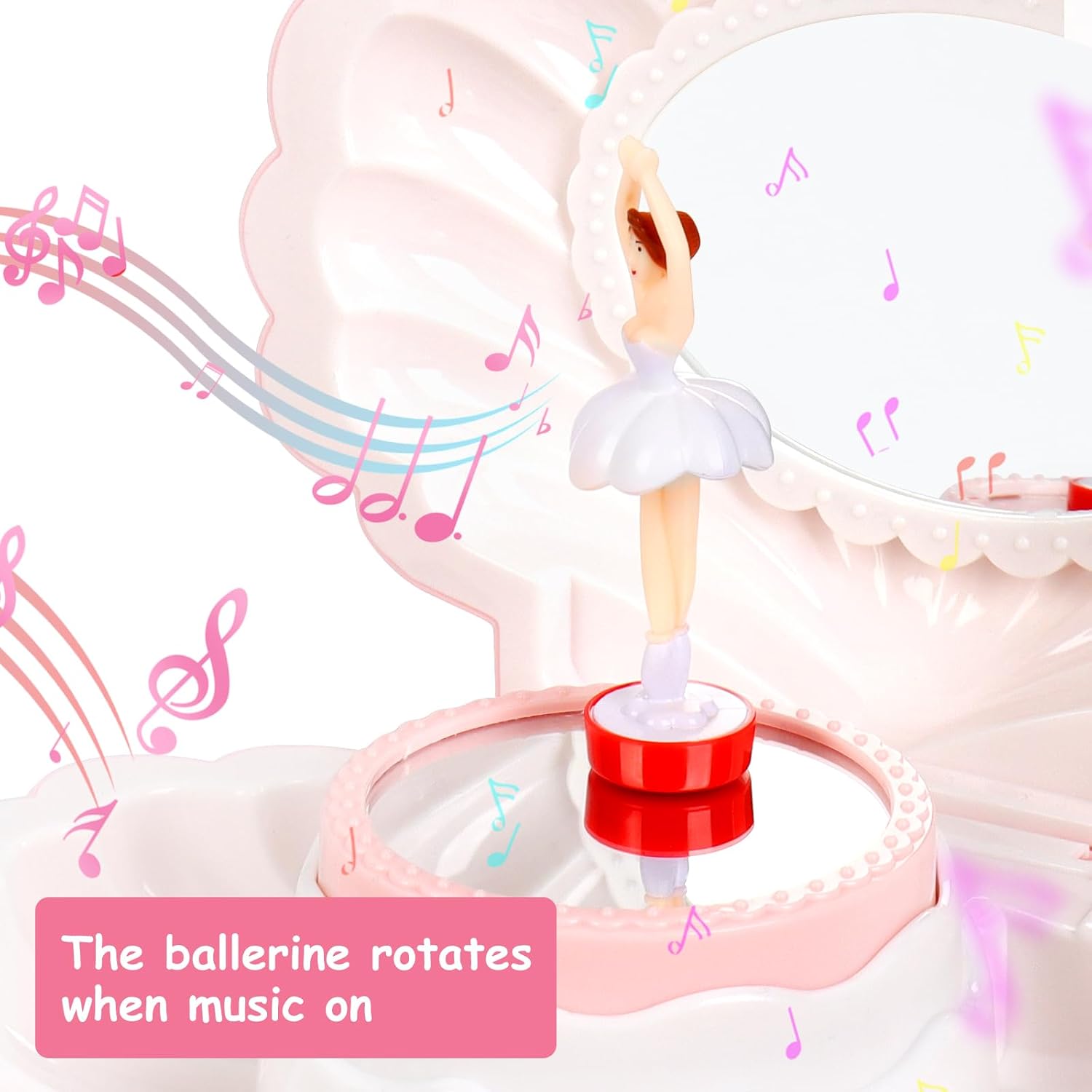 Stunning Ballerina Music Box with Jewelry Set for Girls