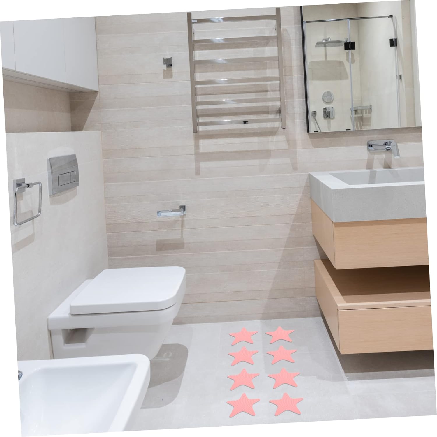 1 Set Slip Resistant Bathtub Stickers with Stars for Bathroom Safety