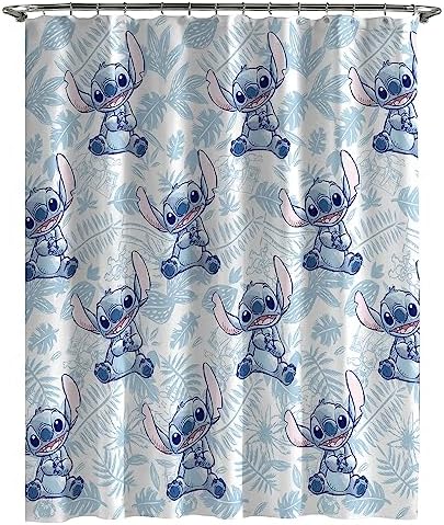 Jay Franco Lilo Stitch Kids Bath Shower Curtain 70x72 inches