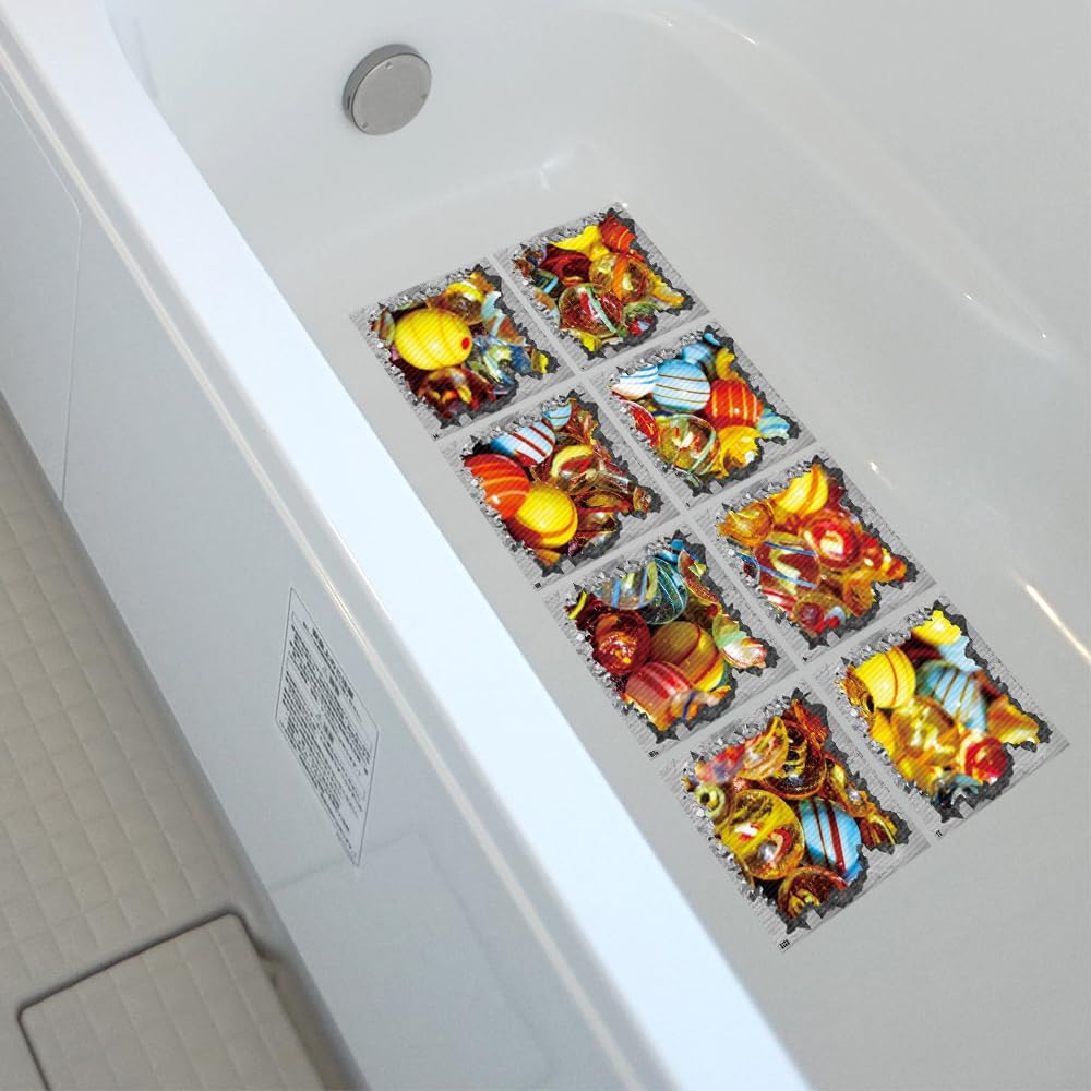 Non Slip Bathtub Stickers Square 51x51 Inch 8pcs for Adults and Kids
