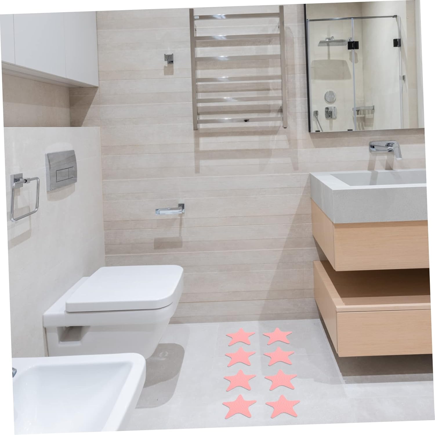Non-Slip Star Decals for Bathrooms
