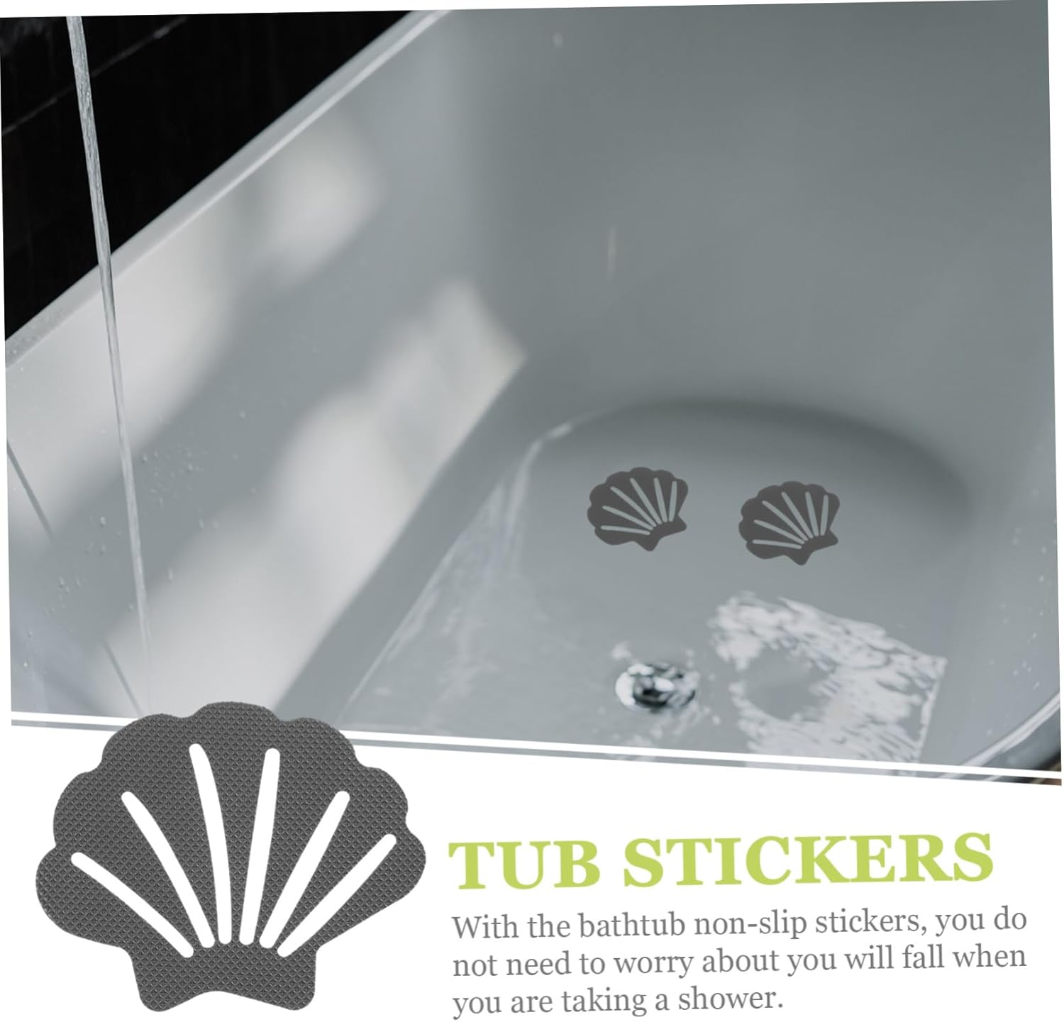 Zerodeko 30Pcs Shell Shape Non Slip Bathtub Stickers 1