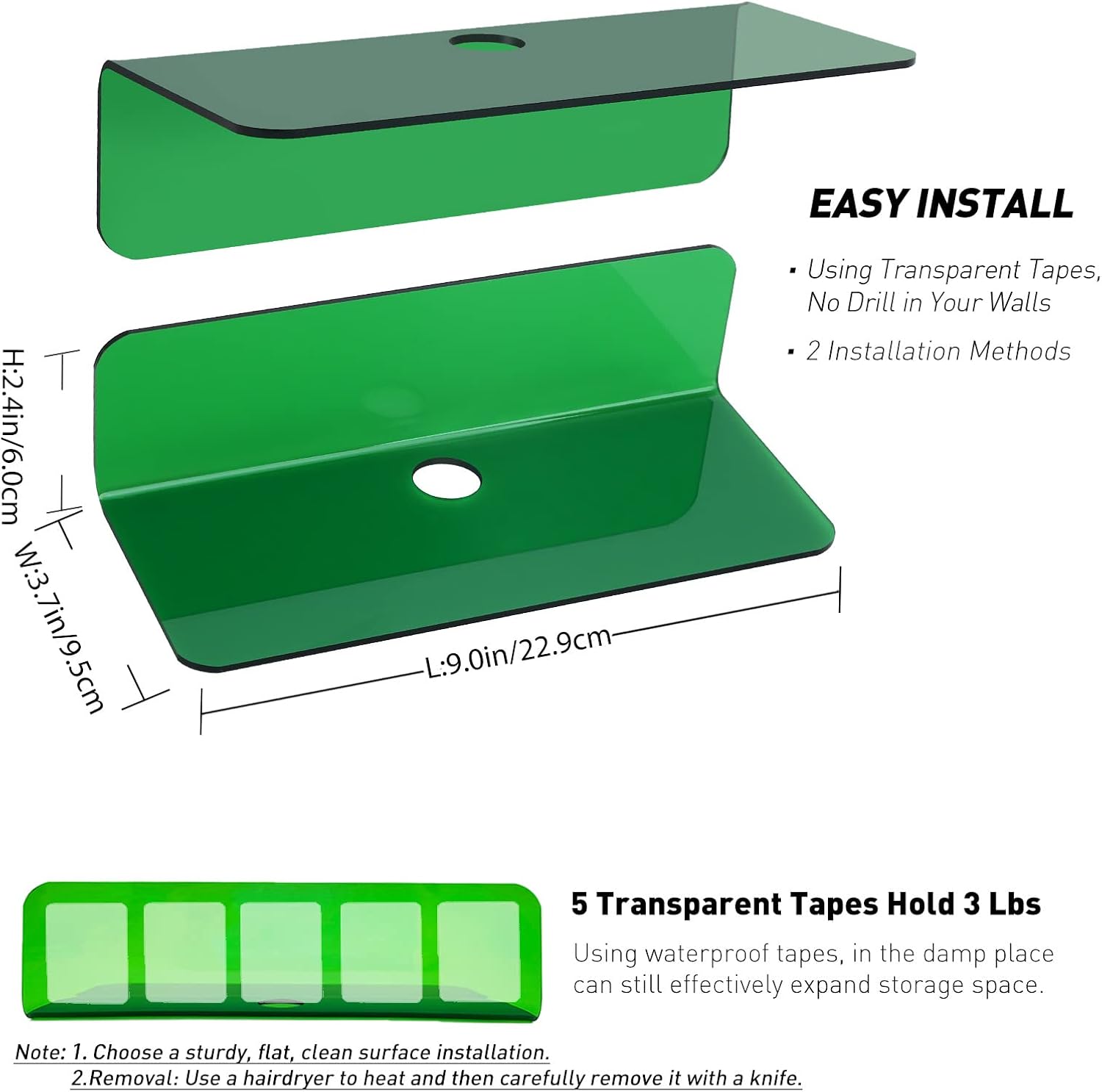 Professional 2-Shelf Set - Easy Install Waterproof
