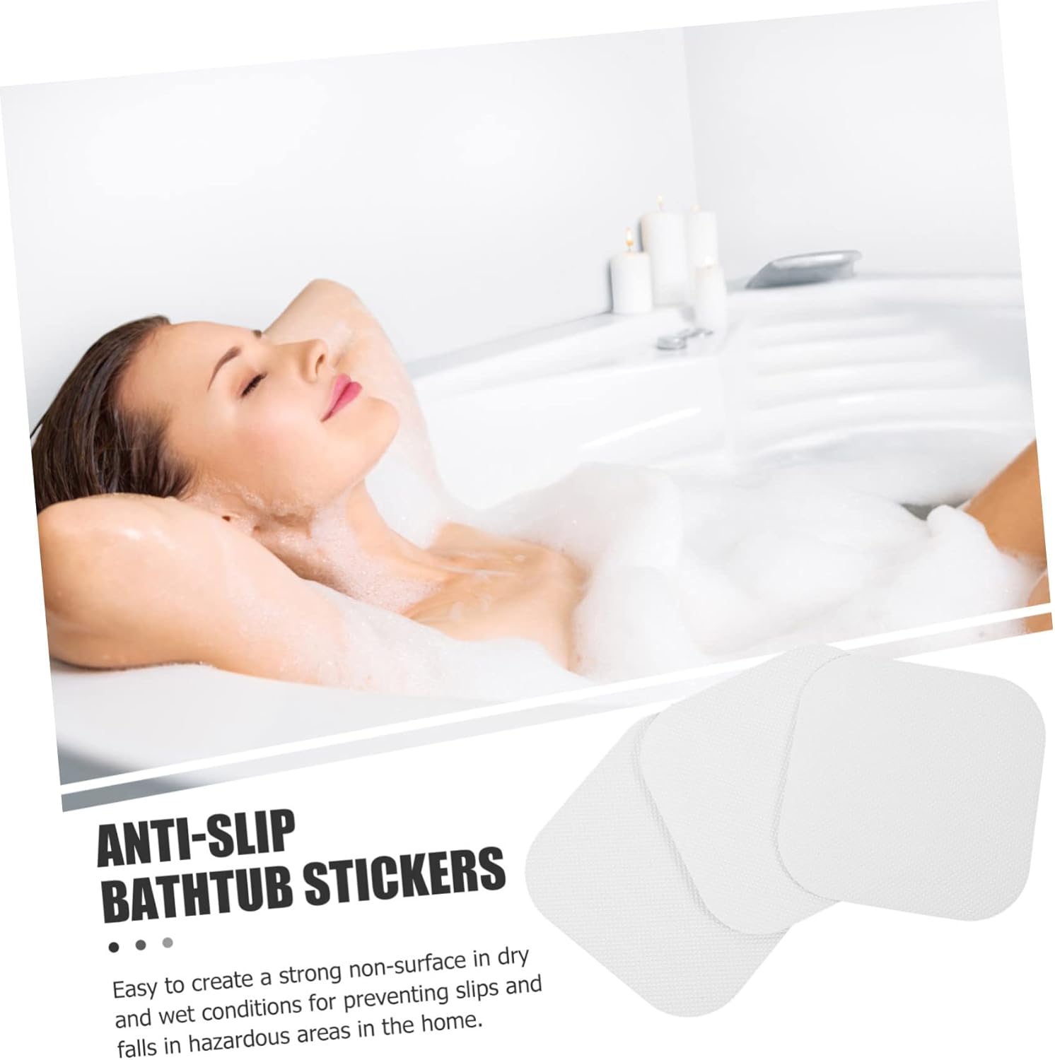 LIFKOME 24-Piece Non-Bathtub Transparent Sticker Set for Safe Bathroom Use