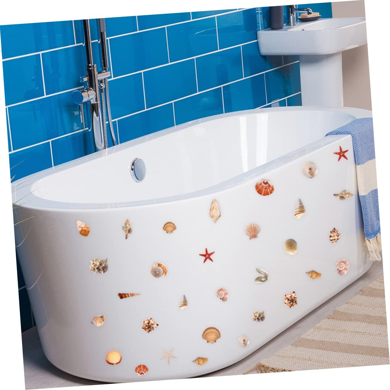 Marine Shell Bathtub Stickers Safe Style for Home Bathroom