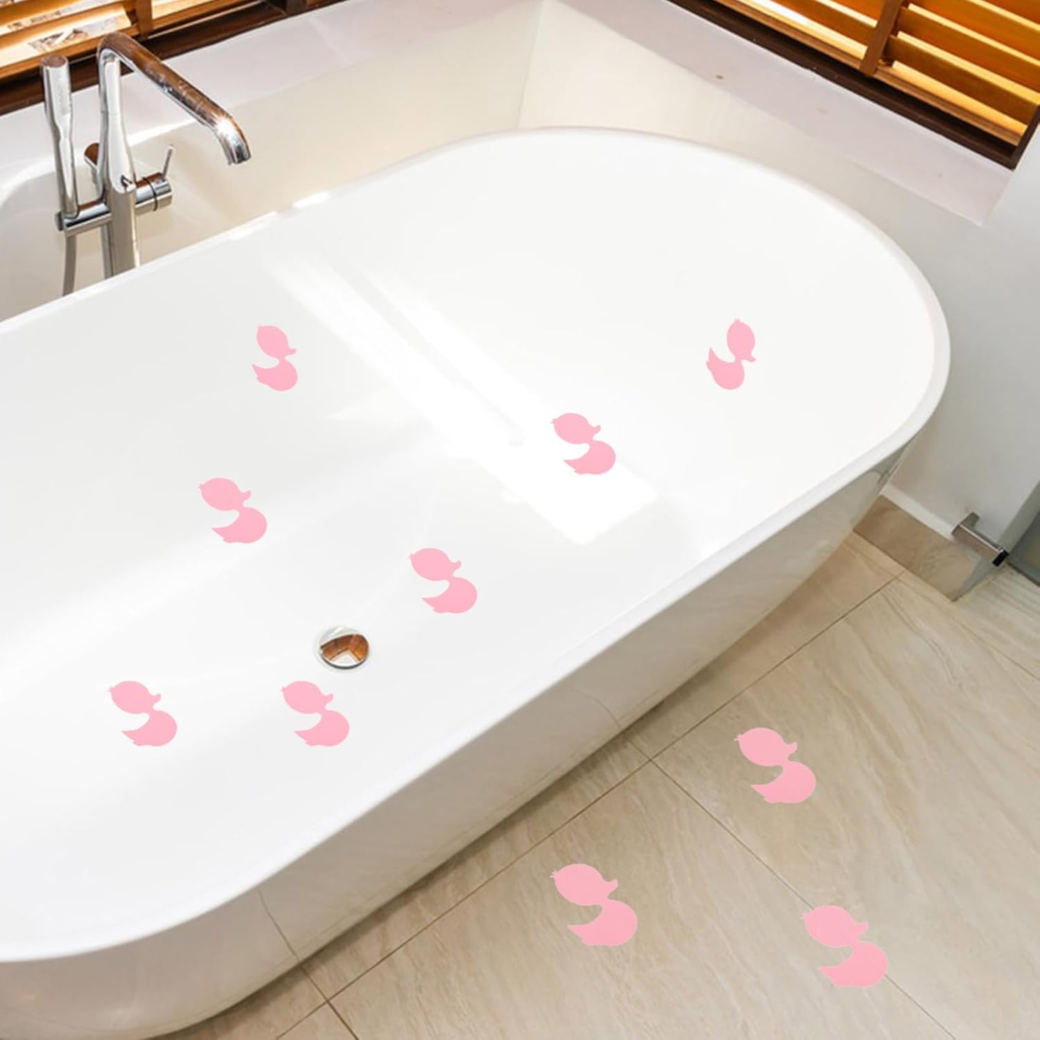 12pk Easy Peel Non-Slip Bath Stickers for Kids Safe Bathroom Decals