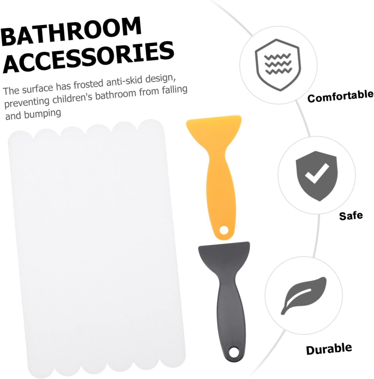 LIFKOME Non-Slip Bath Stickers 6 Pack