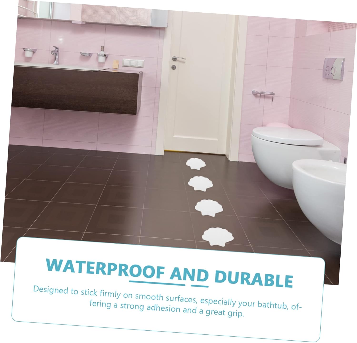 Cabilock 1 Set Shell Shape Non Skid Bathtub Decals for Safety