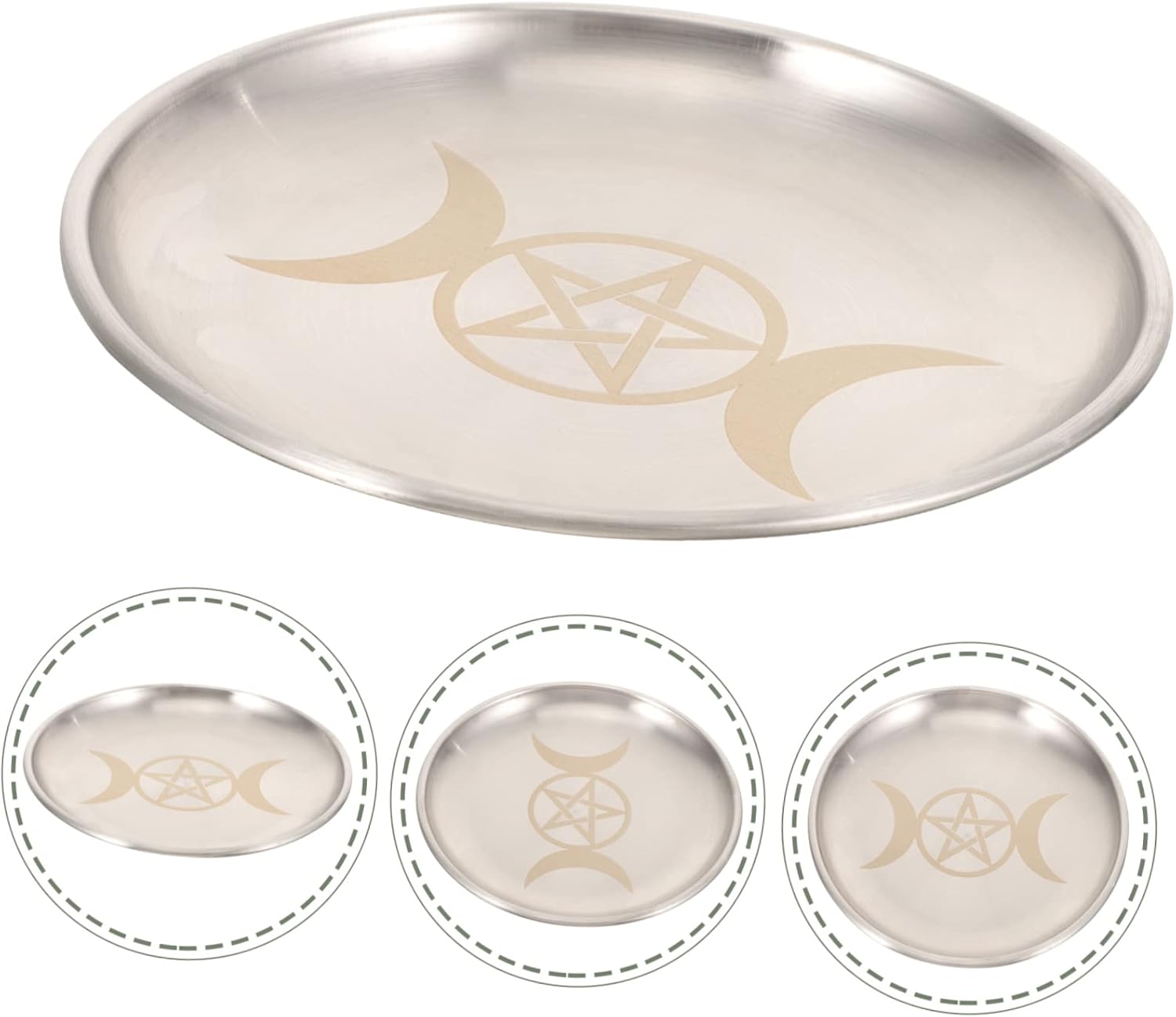 Pentagram Altar Candle Plate