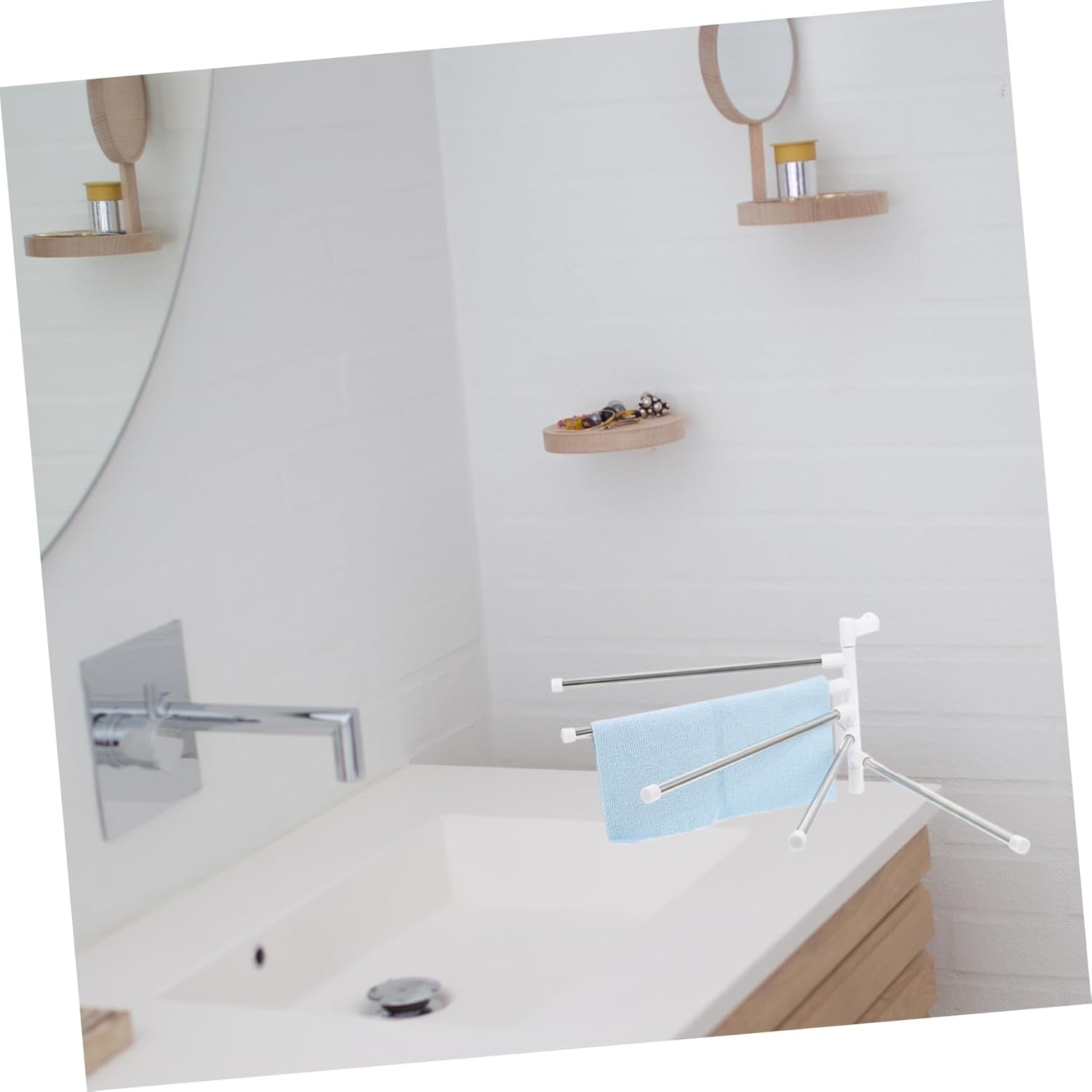 1Set Stainless Steel Wall Mounted Towel Rack