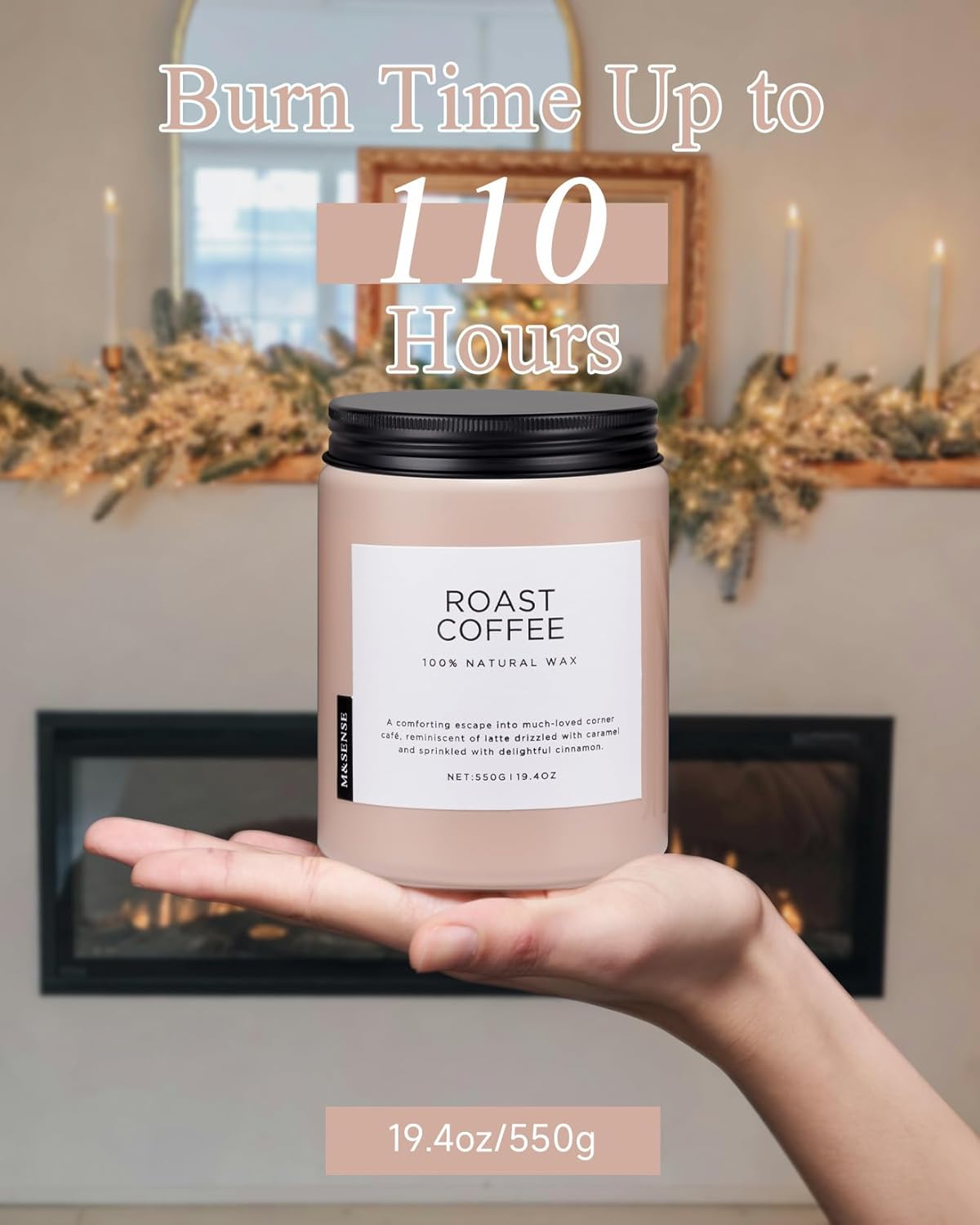 Elegant Coffee Candle 194oz Scented Strong - MSENSE