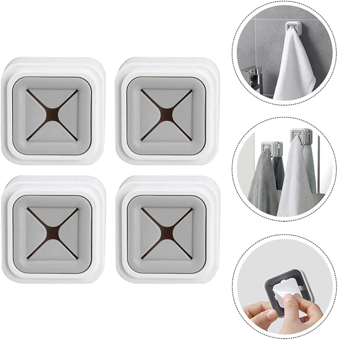 PRETYZOOM 4Pcs Wall Towel Holder