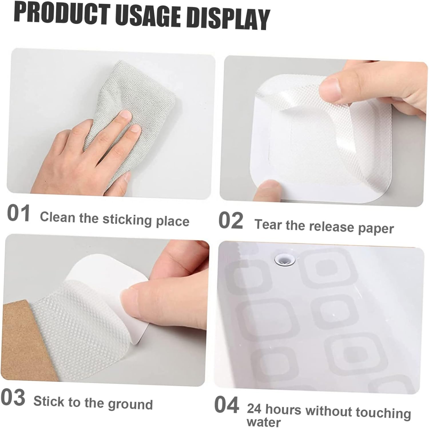 24-Piece Non-Slip Bathtub Stickers Safety Cover