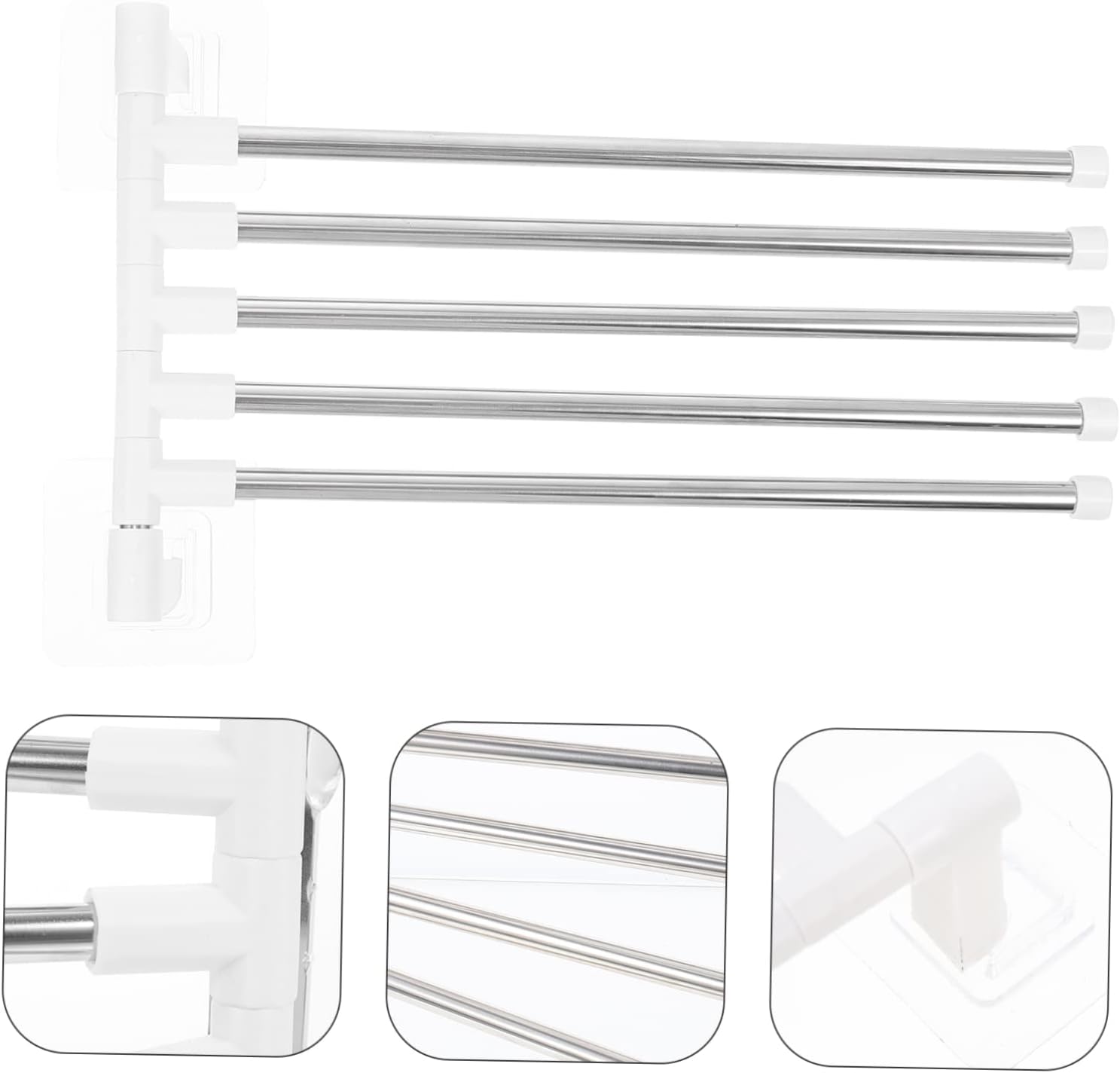 1Set Stainless Steel Wall Mounted Towel Rack