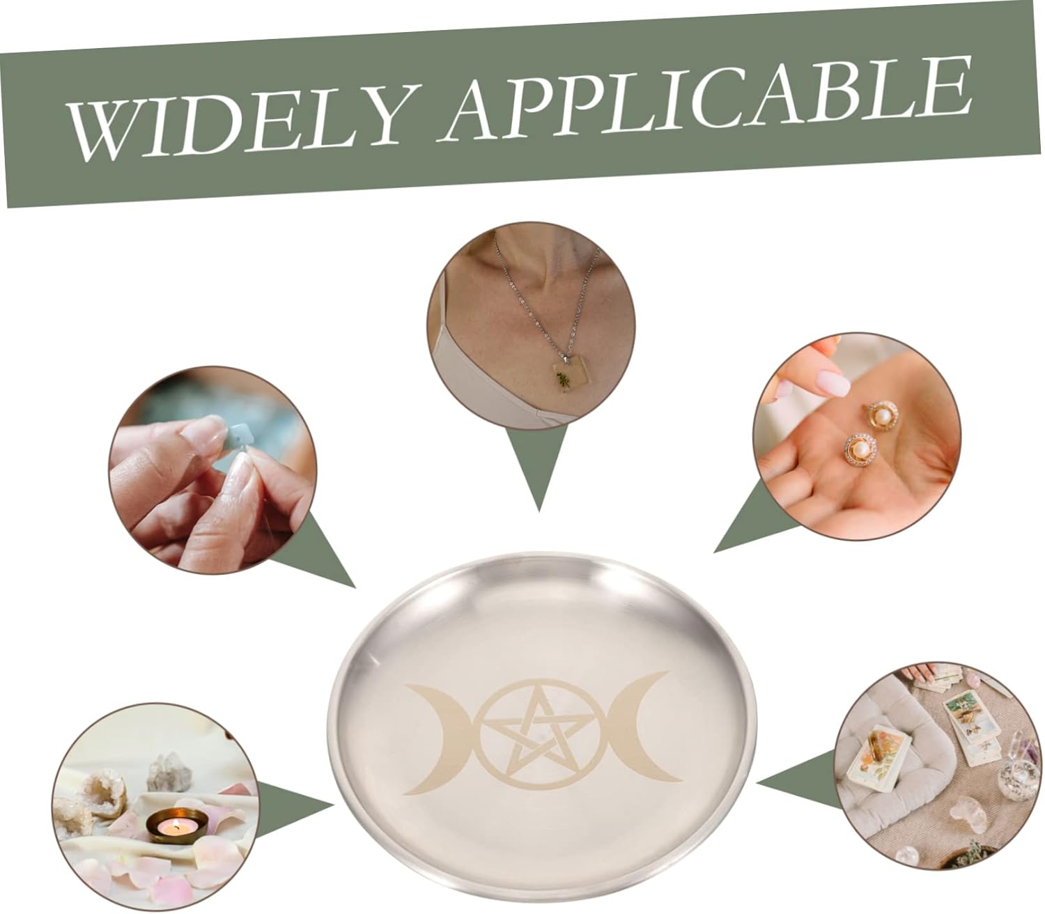 Pentagram Altar Candle Plate