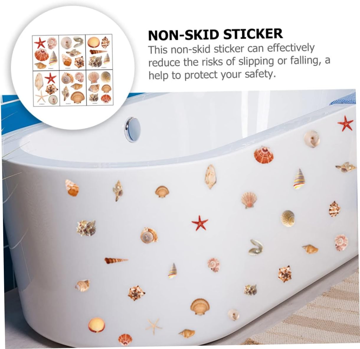 Zerodeko Detachable Shell Pattern for Bathroom Safety