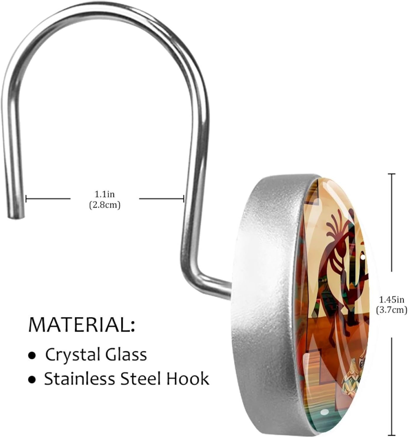 Sturdy Rust-Proof Showers Curtain Hangers