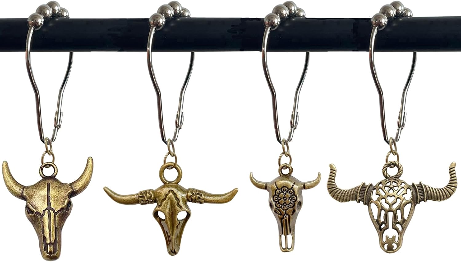Daxingbu Highland Cow Shower Curtain Hooks Set