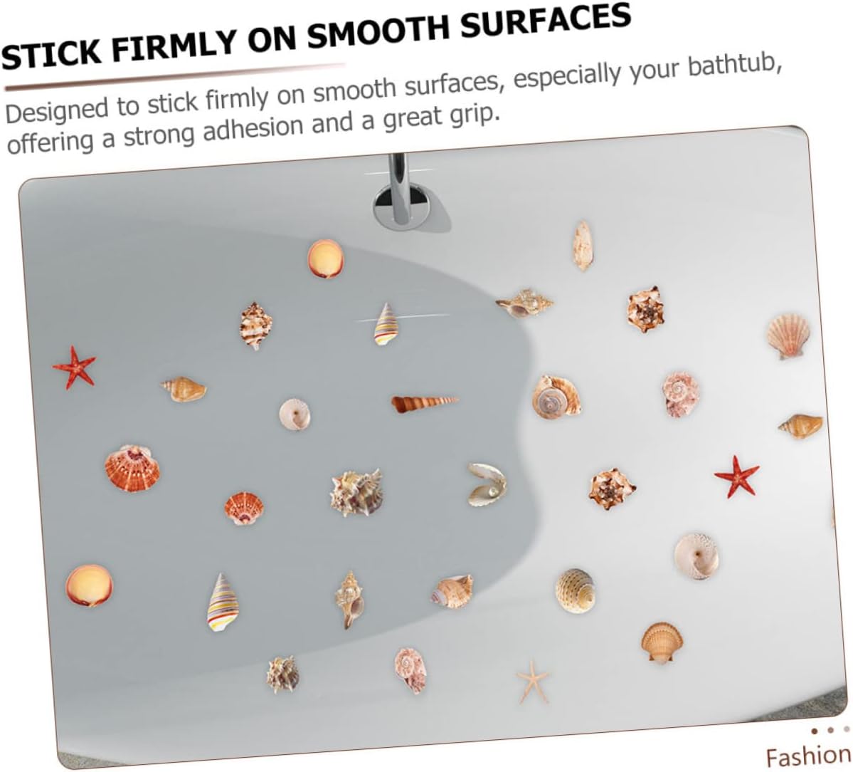 Marine Shell Bathtub Stickers Safe Style for Home Bathroom