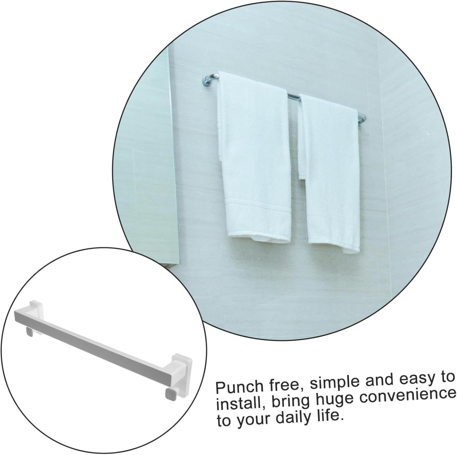BRILLIANT OUTDOOR INDOOR WALL MOUNTED TOWEL RACK