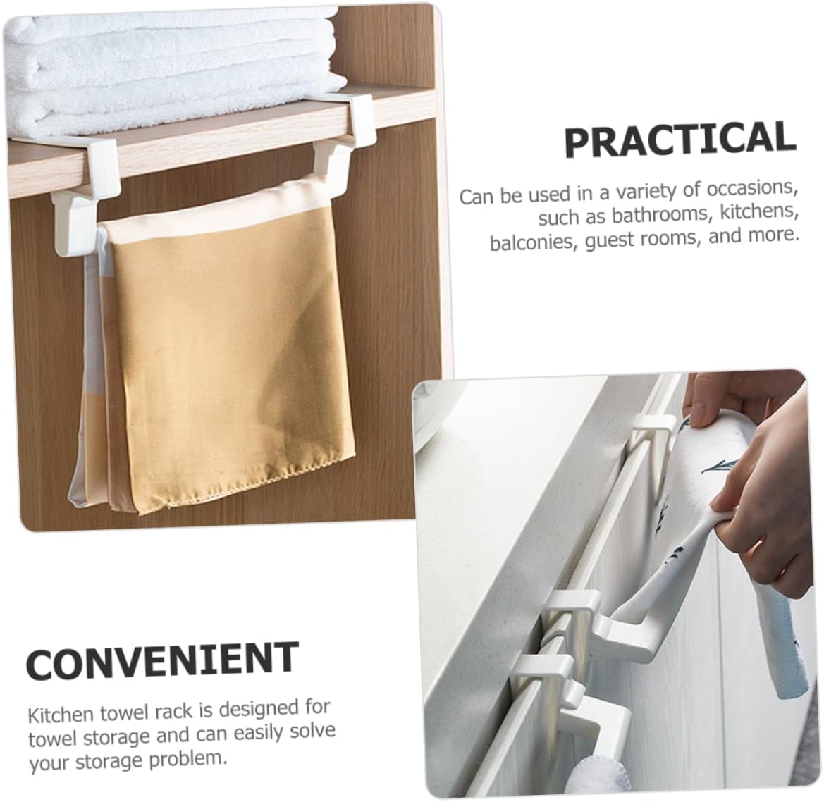 Space-Saving 2-Piece Towel Rack