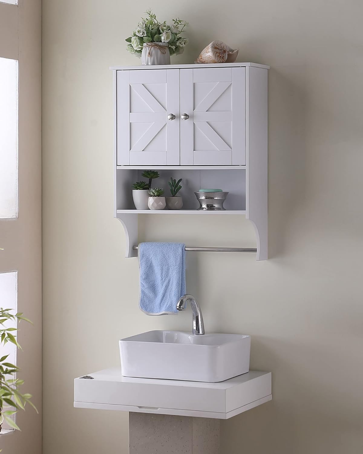 Space-Saving Wall-Mounted Medicine Cabinet - White