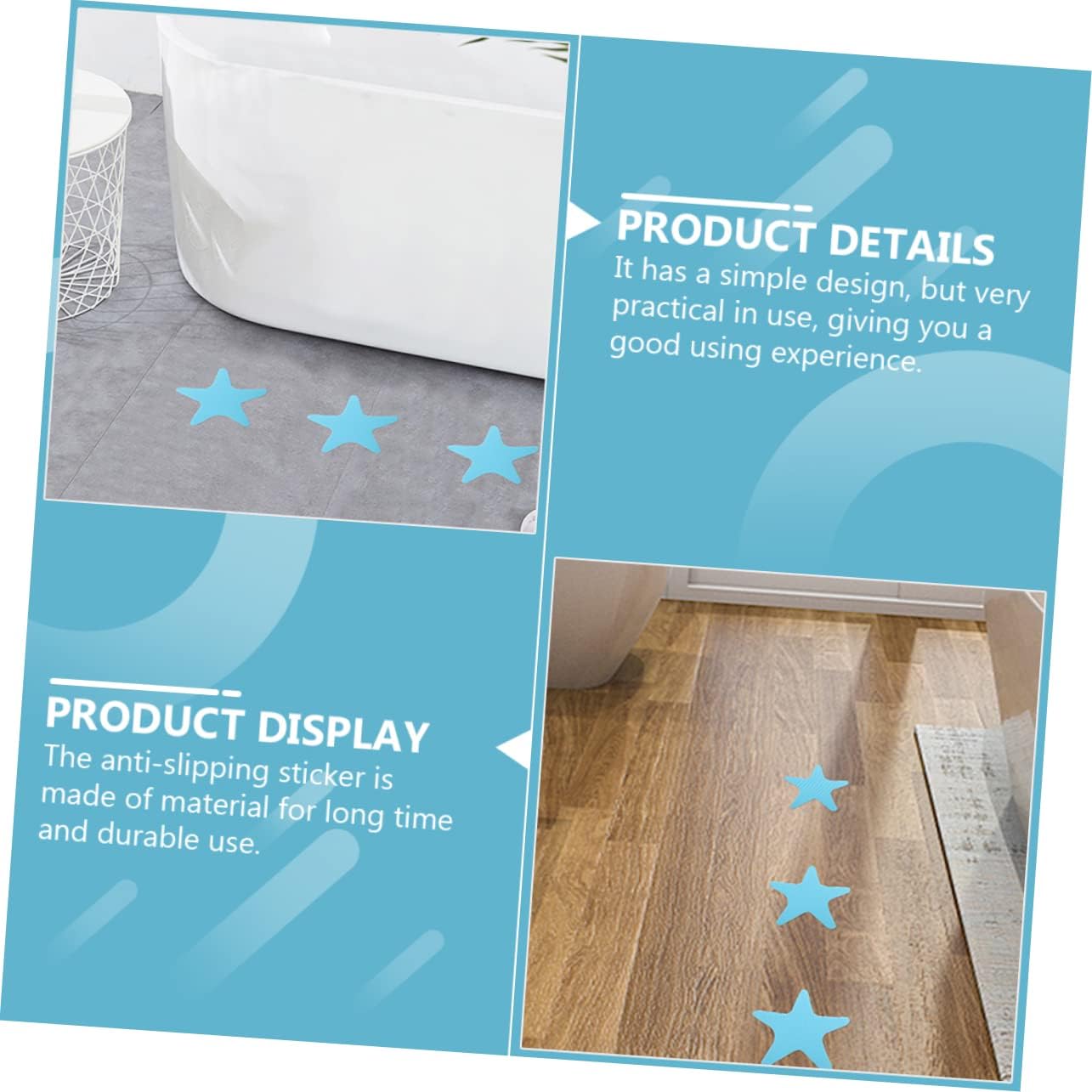 Safe bathtub stickers star shape