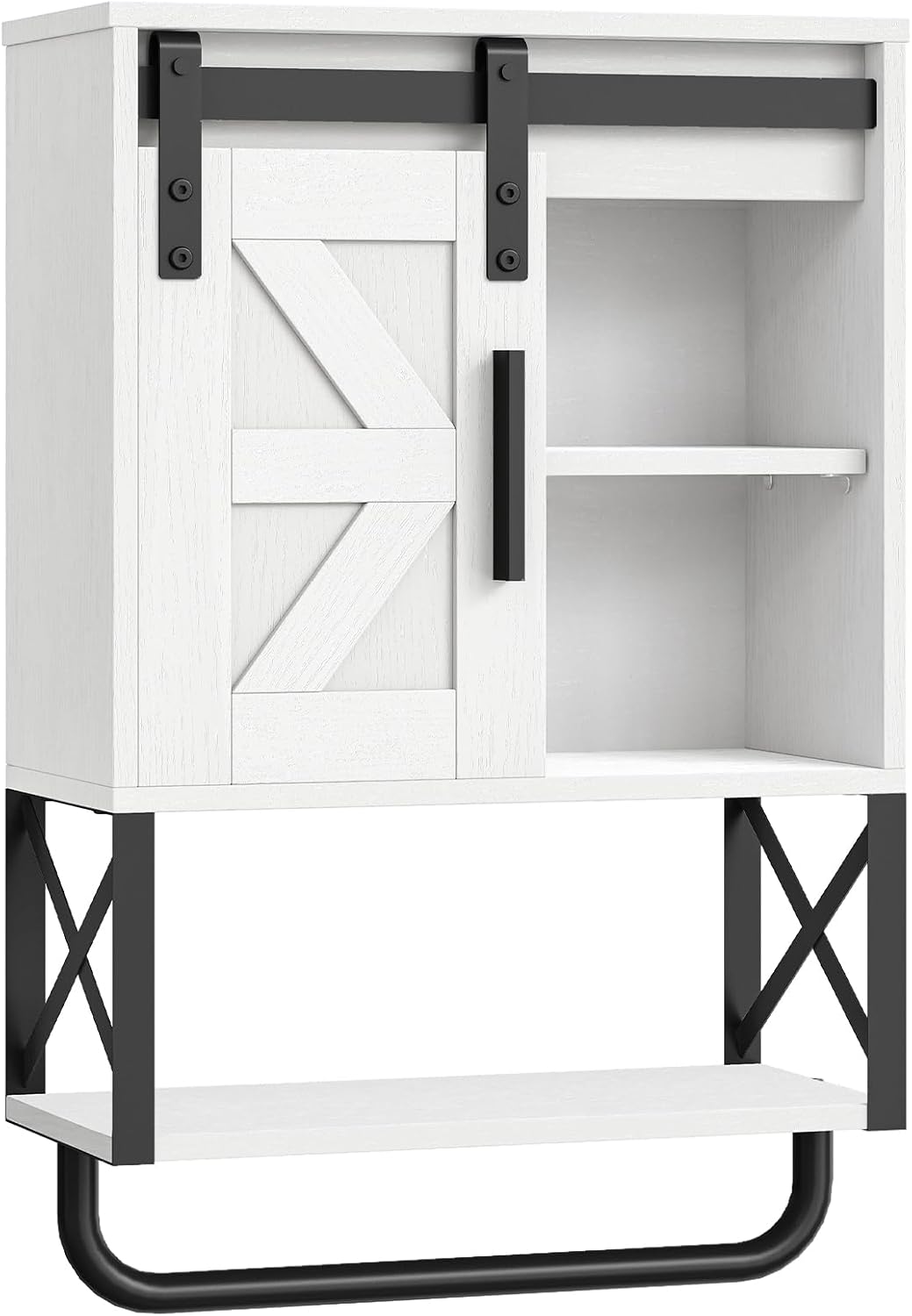 HOOBRO Bathroom Wall Cabinet with Barn Door