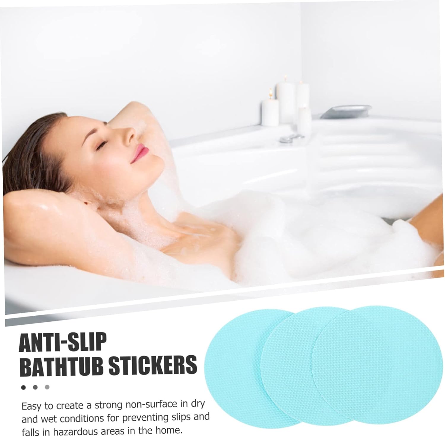 Toilet Stickers 40pcs Anti-Slip Decals for Bathroom Floor Tub