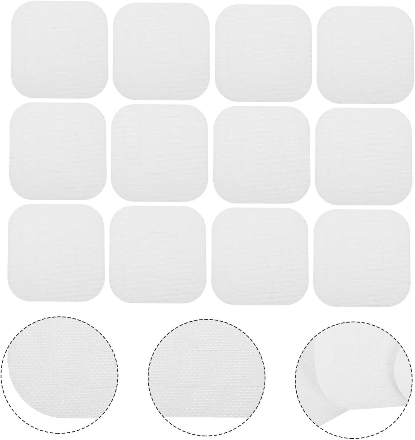 24pcs Square Non Slip Bathroom Stickers Transparent Peva Safety Decals